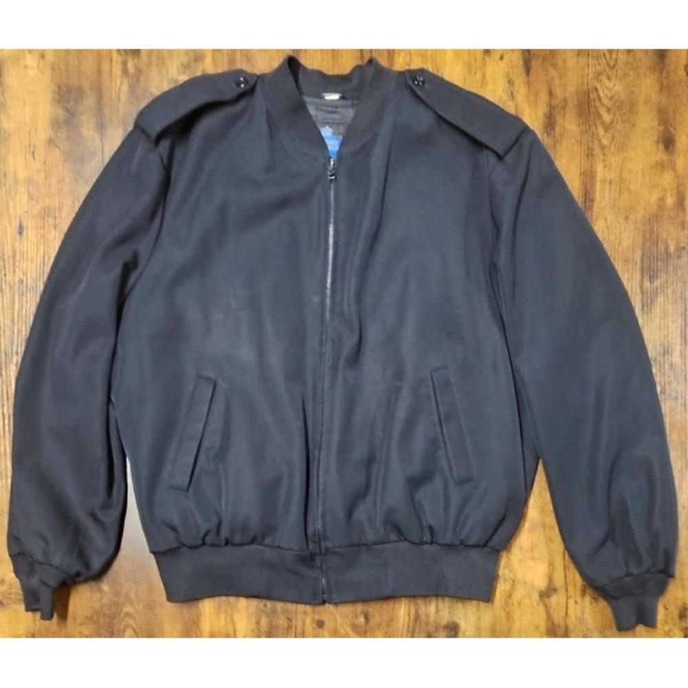 Neptune Garment Co Jacket Men's 48 Black Bomber Military Wool Thinsulate